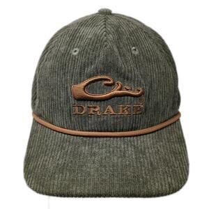 Drake 5 Panel Green One Size Corduroy Rope Snapback Waterfowl Hunting Hat